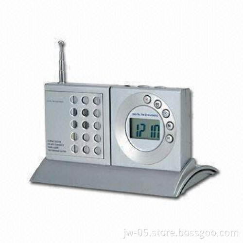 Digital Clock with Earphones and FM Auto Scan Radio